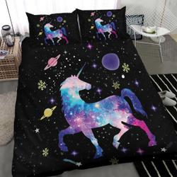 Galaxy Unicorn Bedding Set Gift For Your Girlfriend Boyfriend Gift For Love Gift For Friend Best Valentine Present Holiday Gift
