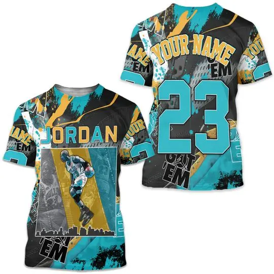 Got Em Custom 23 Jordan City Unisex Shirt 2023 Retro Aqua 5s Tee Meaningful Gift For Family Gift For Boyfriend Valentine Gift