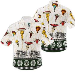 Cosy Store Mushroom Button Up Shirt Hawaiian Mushroom Shirts Gift For Your Girlfriend Boyfriend Gift For Love Gift For Friend Best Valentine Present Holiday Gift