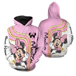 Personalized Minnie Hoodie, Cute Minnie Mouse Hoodie, Disney Minnie Hoodie