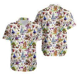 Mickey Snacks Summer Hawaiian Trip Shirts, Disney Hawaiian Shirt, Mickey Hawaiian Shirt Gift For Your Girlfriend Boyfriend Gift For Love Gift For Friend Best Valentine Present Holiday Gift