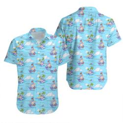 Squirtle Partten Coconut Tree Beach Hawaiian Shirt Gift For Your Girlfriend Boyfriend Gift For Love Gift For Friend Best Valentine Present Holiday Gift