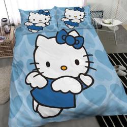 Christmas Hello Kitty Bedding Set Gift For Your Girlfriend Boyfriend Gift For Love Gift For Friend Best Valentine Present Holiday Gift