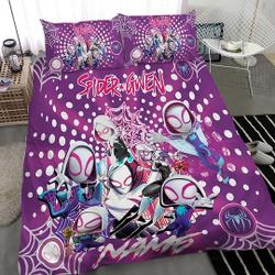Spider Gwen Christmas Bedding Set Gift For Your Girlfriend Boyfriend Gift For Love Gift For Friend Best Valentine Present Holiday Gift