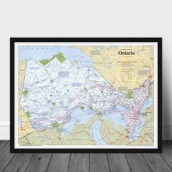 Map Of Ontario Premium Matte Vertical Poster Meaningful Gift For Family Gift For Boyfriend Valentine Gift Birthday Gift Holiday Gift
