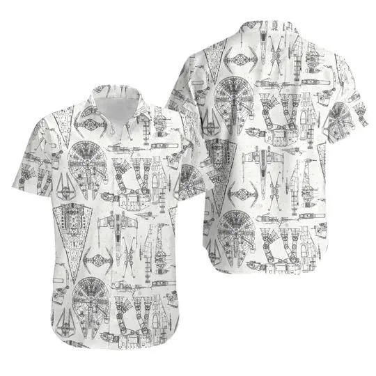 Star Wars Hawaiian Shirt, Star Wars Summer Shirts, Star Wars Gift, Aloha Shirt, Star Wars Fan, Vacation Shirt Gift For Your Girlfriend Boyfriend Gift For Love