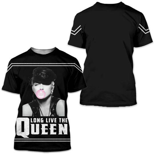 Madonna "Long Live the Queen" T-Shirt for Men/Women/ Madonna 3DT-Shirts Meaningful Gift For Family Gift For Boyfriend Valentine Gift
