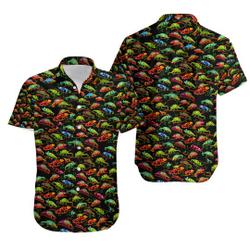 Chameleon on Black Hawaiian Shirt Gift For Your Girlfriend Boyfriend Gift For Love Gift For Friend Best Valentine Present Holiday Gift