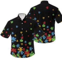 We Wear Blue Autism Awareness Day Hawaiian Shirt Gift For Your Girlfriend Boyfriend Gift For Love Gift For Friend Best Valentine Present Holiday Gift