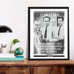 12 Angry Men Cult Film Poster Meaningful Gift For Family Gift For Boyfriend Valentine Gift Birthday Gift Holiday Gift
