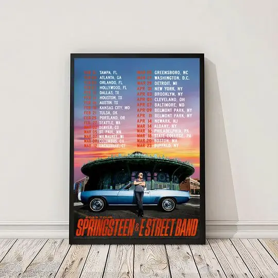 Bruce Springsteen and The E Street Band World Tour 2023 Poster Meaningful Gift For Family Gift For Boyfriend Valentine Gift Birthday Gift Holiday Gift