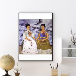The Two Fridas by Frida Kahlo Canvas Meaningful Gift For Family Gift For Boyfriend Valentine Gift Birthday Gift Holiday Gift