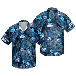 Custom Name Bud Light Hawaiian Shirt Gift For Your Girlfriend Boyfriend Gift For Love Gift For Friend Best Valentine Present Holiday Gift