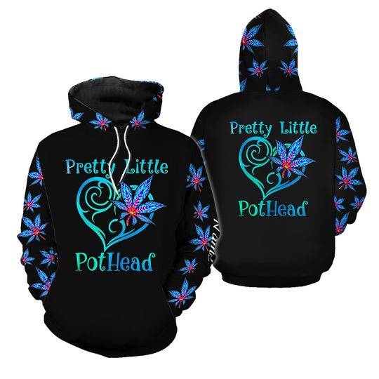 420 Day Gift For Hippie Pretty Little Pot Head Pot Leaf Personalized Unisex Hoodie