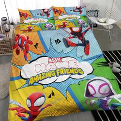 Personalized Spidey and Amazing Friends Bedding Set Gift For Your Girlfriend Boyfriend Gift For Love Gift For Friend Best Valentine Present Holiday Gift