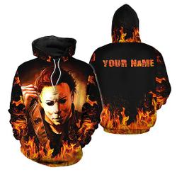 Personalized Michael Myers Hoodie, Scary Michael Myers Hoodie, Horror Movie Hoodie
