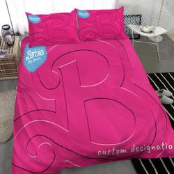Personalize Barbie Pattern Bedding Set Gift For Your Girlfriend Boyfriend Gift For Love Gift For Friend Best Valentine Present Holiday Gift