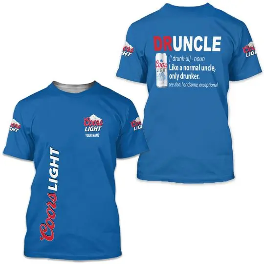 Druncle CCOORS Light Custom T-shirt Meaningful Gift For Family Gift For Boyfriend Valentine Gift