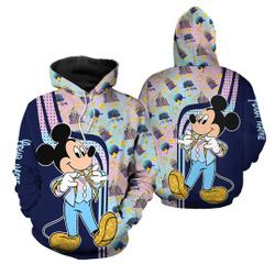 Mickey magic pattern Disney custom name 3D Printed Hoodie