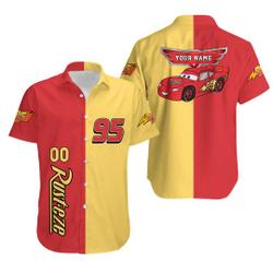Personalize Lightning Mcqueen Racing Champion Speed Hawaiian Shirt Gift For Your Girlfriend Boyfriend Gift For Love Gift For Friend Best Valentine Present Holiday Gift