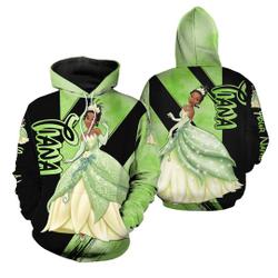 Tiana Hoodie, Tiana 3DHoodie Disney Princess 3D Hoodie