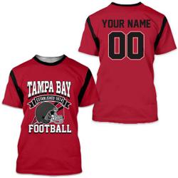Tampa Football Shirt, Football Shirts Customized Your Name And Number Meaningful Gift For Family Gift For Boyfriend Valentine Gift