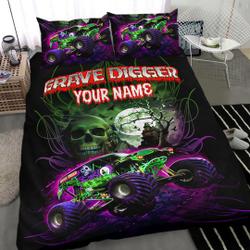 Monster Jam Personalized Bedding Set Gift For Your Girlfriend Boyfriend Gift For Love Gift For Friend Best Valentine Present Holiday Gift