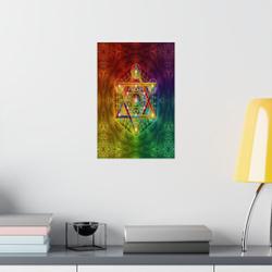 Metatron's Cube with Merkabah and Flower of Life Canvas Meaningful Gift For Family Gift For Boyfriend Valentine Gift Birthday Gift Holiday Gift
