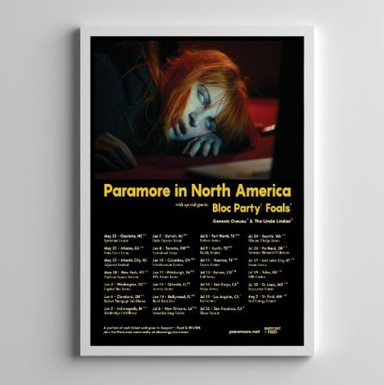 Paramore 2023 North American Tour Concert Poster Meaningful Gift For Family Gift For Boyfriend Valentine Gift Birthday Gift Holiday Gift