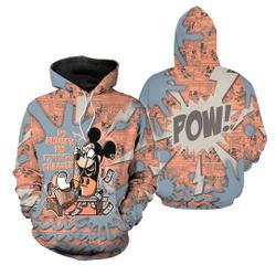 Mo Money Mickey 3D Comic Jordan 5 DJ Khaled Crimson Bliss Hoodie