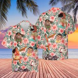 Moana Hawaiian Shirt, Disney Princess Summer Shirt Gift For Your Girlfriend Boyfriend Gift For Love Gift For Friend Best Valentine Present Holiday Gift