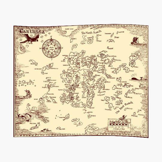 Earthsea Map Premium Matte Vertical Poster Meaningful Gift For Family Gift For Boyfriend Valentine Gift Birthday Gift Holiday Gift