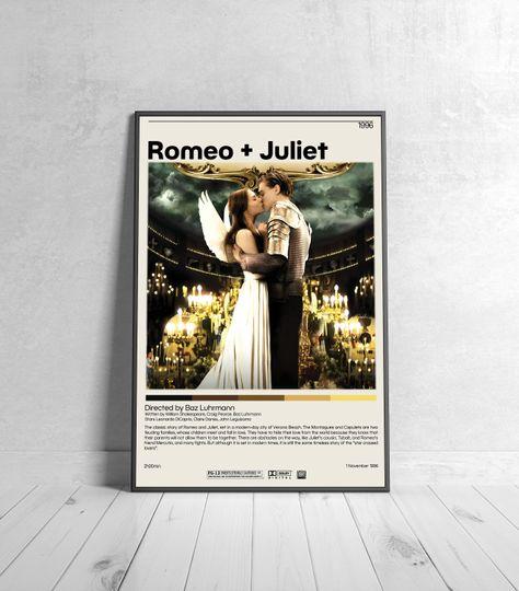 Romeo + Juliet Movie Poster Meaningful Gift For Family Gift For Boyfriend Valentine Gift Birthday Gift Holiday Gift