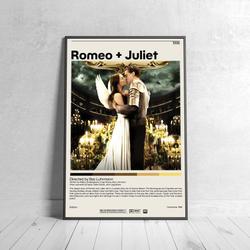 Romeo + Juliet Movie Poster Meaningful Gift For Family Gift For Boyfriend Valentine Gift Birthday Gift Holiday Gift