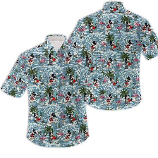 Mickey Mouse Surfing, Tropical Beach Shirt Gift For Your Girlfriend Boyfriend Gift For Love Gift For Friend Best Valentine Present Holiday Gift