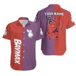 Personalized Baymax vs Hiro Hawaiian shirt Gift For Your Girlfriend Boyfriend Gift For Love Gift For Friend Best Valentine Present Holiday Gift