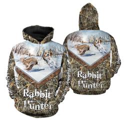 Rabbit Beagle Hunting 3D Hoodie