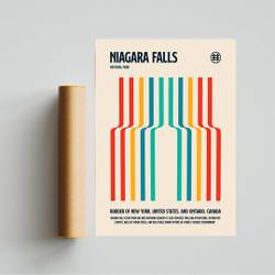 Niagara Falls National Park | Retro Travel Poster Meaningful Gift For Family Gift For Boyfriend Valentine Gift Birthday Gift Holiday Gift