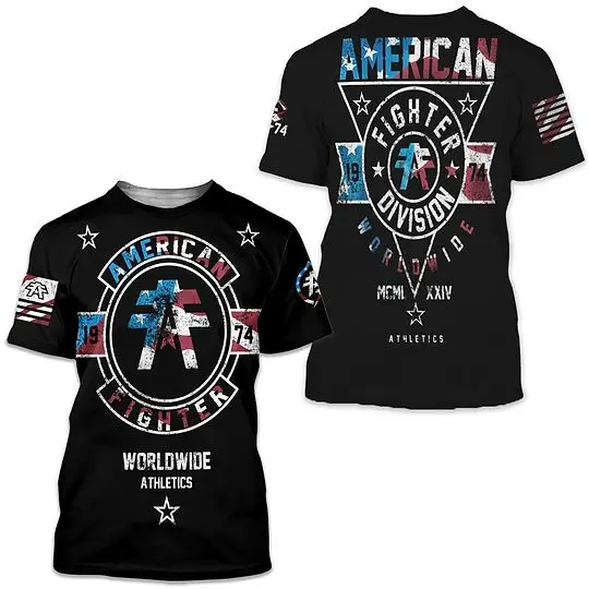 American Fighter Men's T-Shirt Meaningful Gift For Family Gift For Boyfriend Valentine Gift