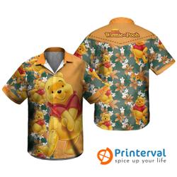 Winnie The Pooh Hawaiian Shirt, Pooh Summer Beach Trip Family Hawaiian shirt Gift For Your Girlfriend Boyfriend Gift For Love Gift For Friend Best Valentine Present Holiday Gift