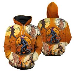 Bigfoot Walking Black and White 3D Hoodie
