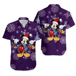 Disney Mickey And Friends Merry Christmas Hawaiian Shirt Gift For Your Girlfriend Boyfriend Gift For Love Gift For Friend Best Valentine Present Holiday Gift