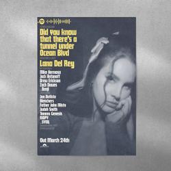 Lana Del Rey - Did You Know That There's A Tunnel Under Ocean Blvd - A1 Promo Poster Meaningful Gift For Family Gift For Boyfriend Valentine Gift Birthday Gift Holiday Gift