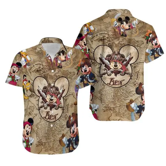 Disney Pirates of Caribbean Hawaiian Shirt Gift For Your Girlfriend Boyfriend Gift For Love Gift For Friend Best Valentine Present Holiday Gift
