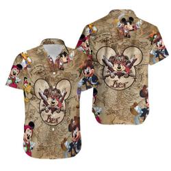 Disney Pirates of Caribbean Hawaiian Shirt Gift For Your Girlfriend Boyfriend Gift For Love Gift For Friend Best Valentine Present Holiday Gift