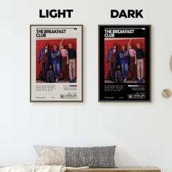 The Breakfast Club Retro Movie Poster Print | Minimalist Movie Poster Meaningful Gift For Family Gift For Boyfriend Valentine Gift Birthday Gift Holiday Gift