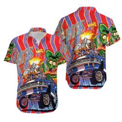 Rat Fink Boss Mustang Hawaiian Shirt Gift For Your Girlfriend Boyfriend Gift For Love Gift For Friend Best Valentine Present Holiday Gift