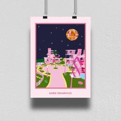 Barbie Movie Inspired Print | Barbie Dreamhouse Print | Pink Wall Art Poster Meaningful Gift For Family Gift For Boyfriend Valentine Gift Birthday Gift Holiday Gift