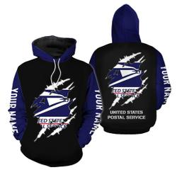 3D Printed Men's Postal Service Blu Hoodie