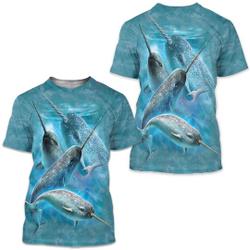 Narwhal Unicorn Whale Dolphin Narwhals Tusk 3D Shirt Meaningful Gift For Family Gift For Boyfriend Valentine Gift